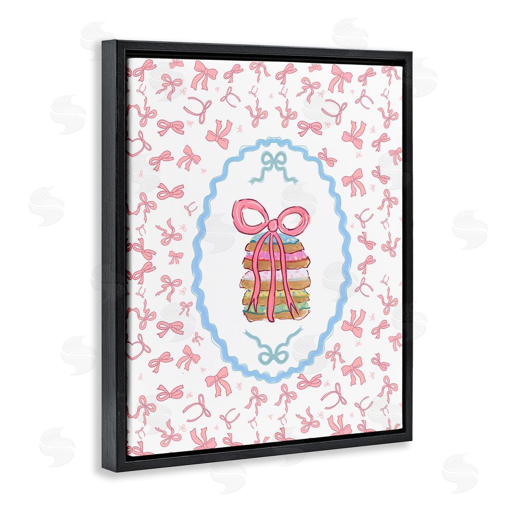 Vanessa Piche Piche Cookies with Ribbons Black Floating Frame Canvas Wall Art Print
