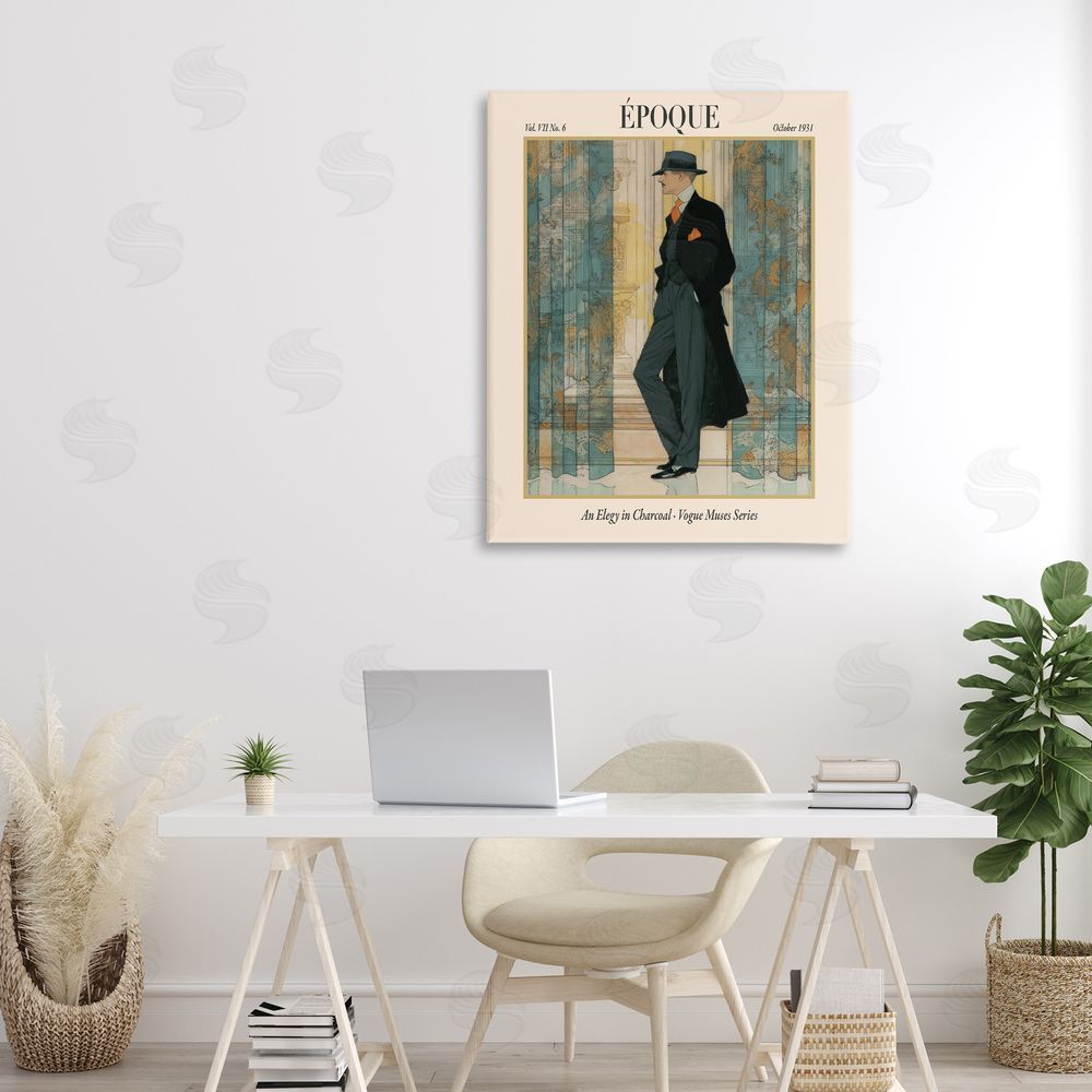 A Barefoot Stylist The Gentleman Magazine Stretched Canvas Wall Art in Room