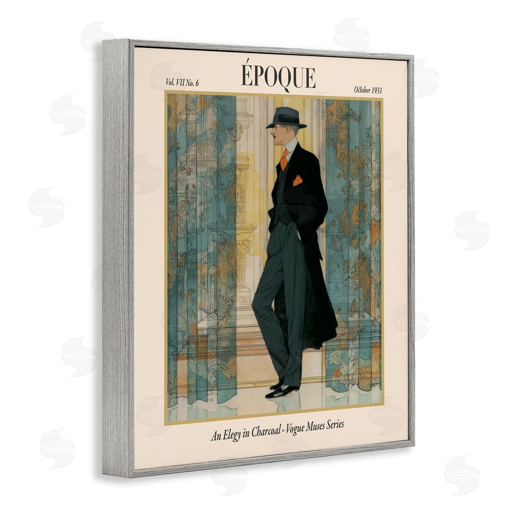 A Barefoot Stylist The Gentleman Magazine Gray Framed Giclee Wall Art Print