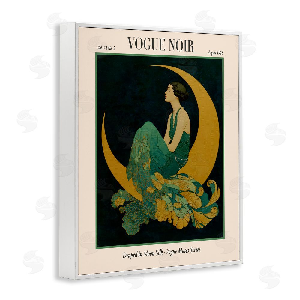 A Barefoot Stylist Draped In Moon Silk White Framed Giclee Wall Art Print