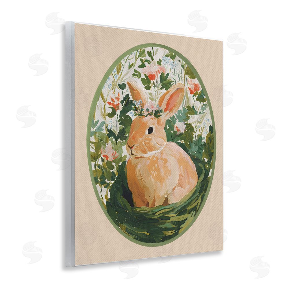 Yen Bloom Nest Bunny Wooden Wall Plaque Art Print