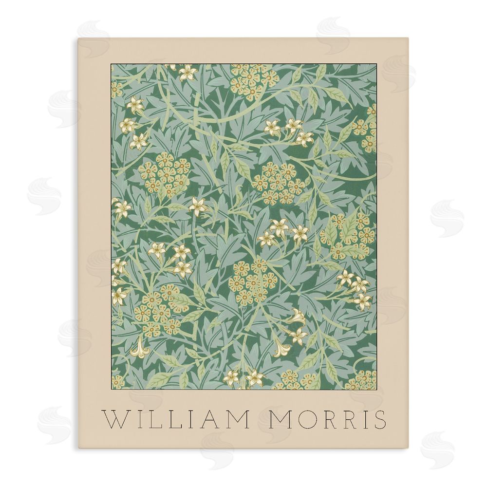 Lil' Rue William Morris Green Tones Stretched Canvas Wall Art Print
