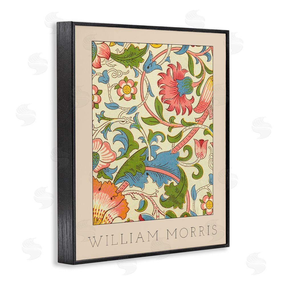 Stupell Studio Stylish Boho Classic Flowers Black Framed Giclee Wall Art Print