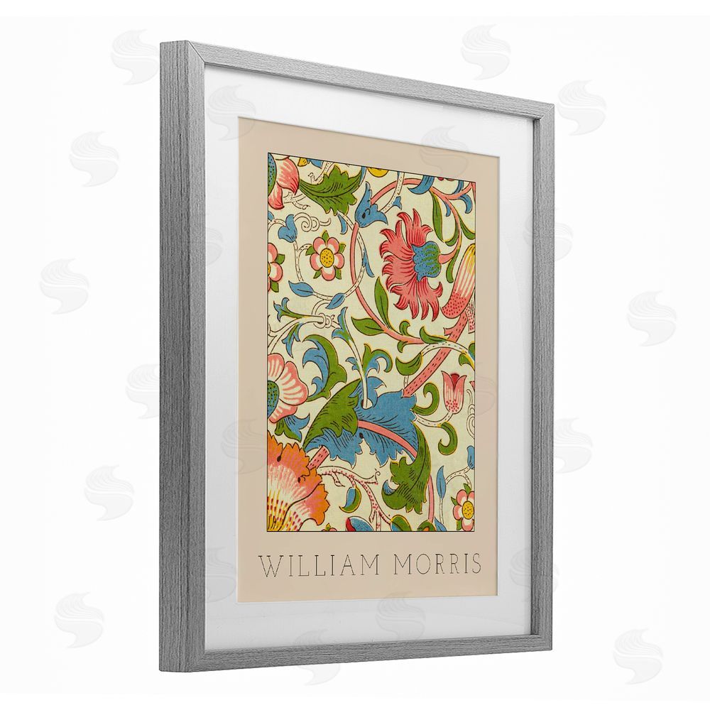 Stupell Studio Stylish Boho Classic Flowers Gray Framed Print Under Glass Wall Art
