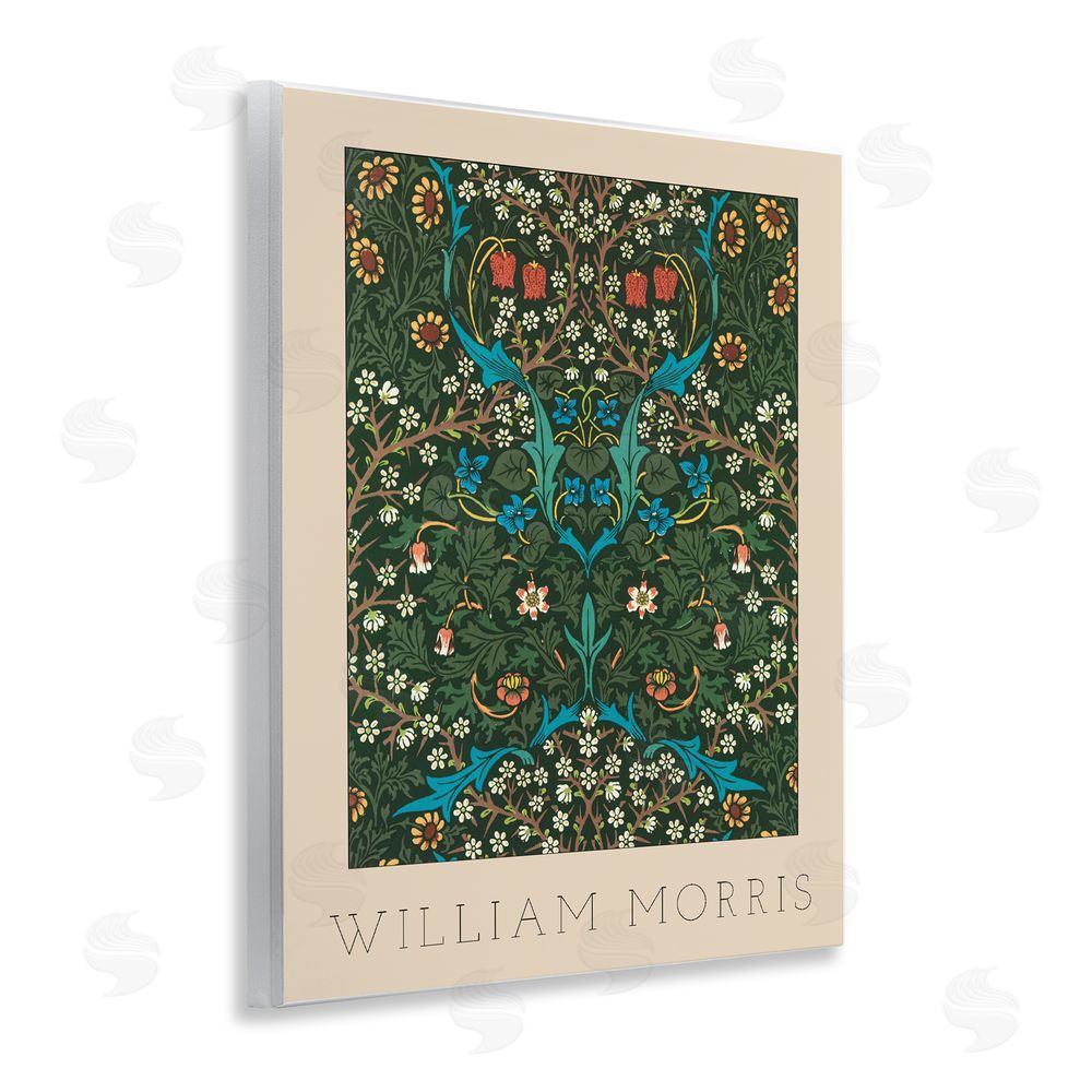 Lil' Rue Ornate Botanicals William Morris Wooden Wall Plaque Art Print
