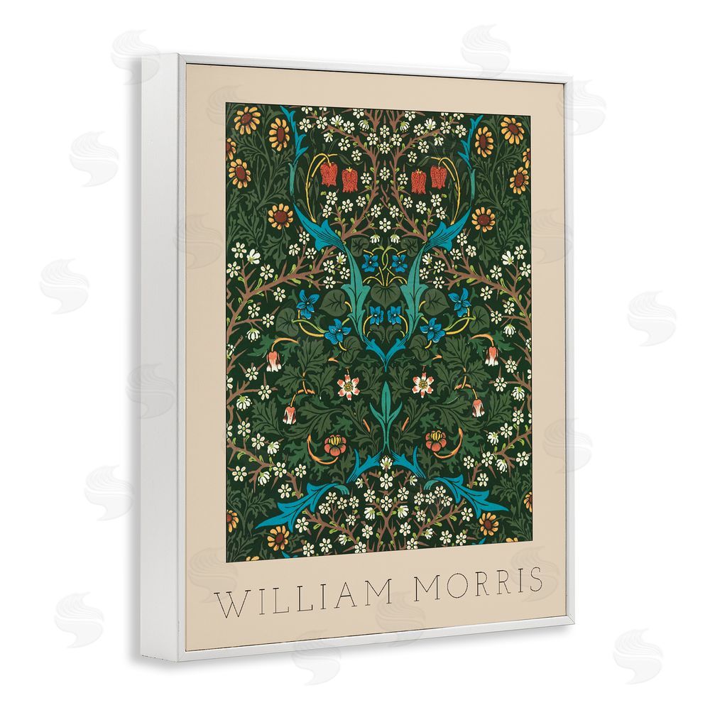 Lil' Rue Ornate Botanicals William Morris White Framed Giclee Wall Art Print
