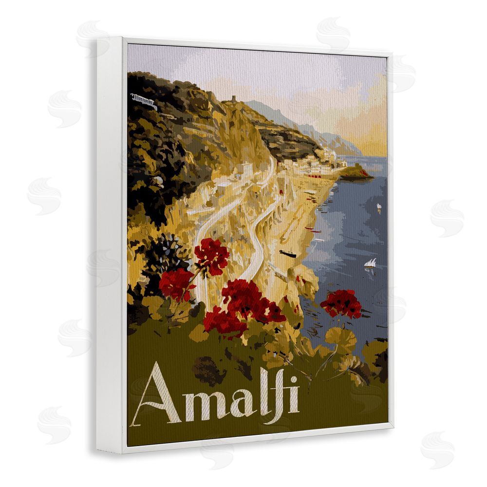 Lil' Rue Picturesque Amalfi Coast White Framed Giclee Wall Art Print