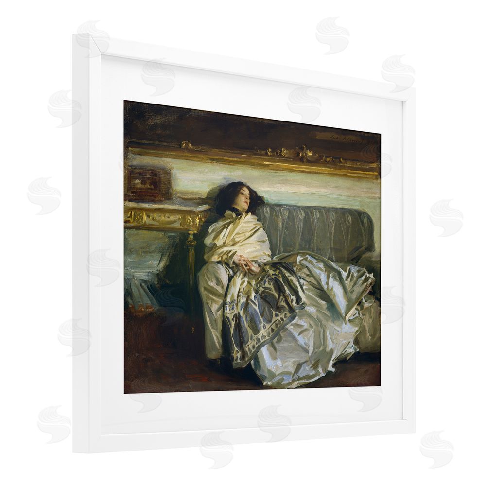 Lil' Rue Restful Woman Classic White Framed Print Under Glass Wall Art