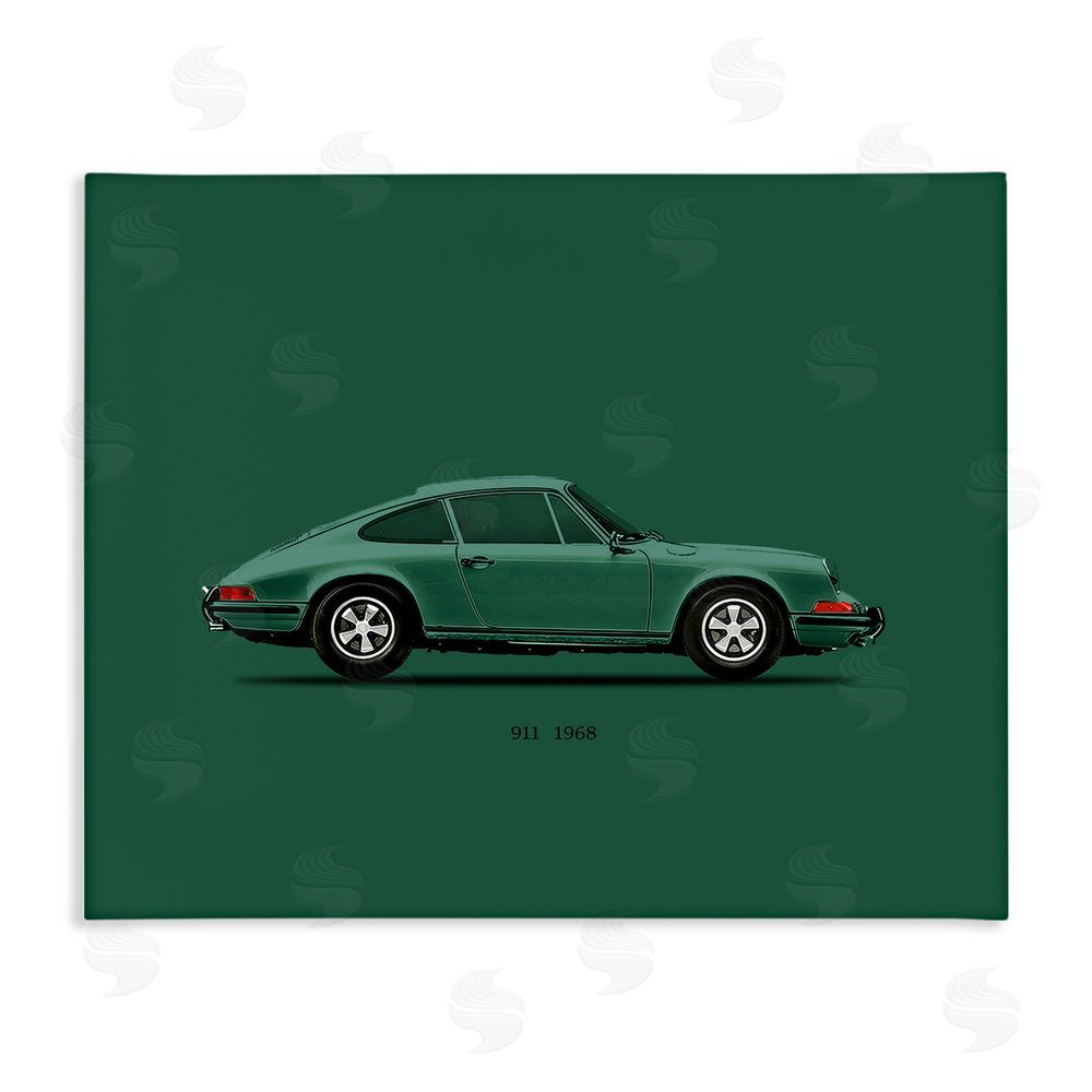 Mark Rogan Green Toned Classic Car Stretched Canvas Wall Art