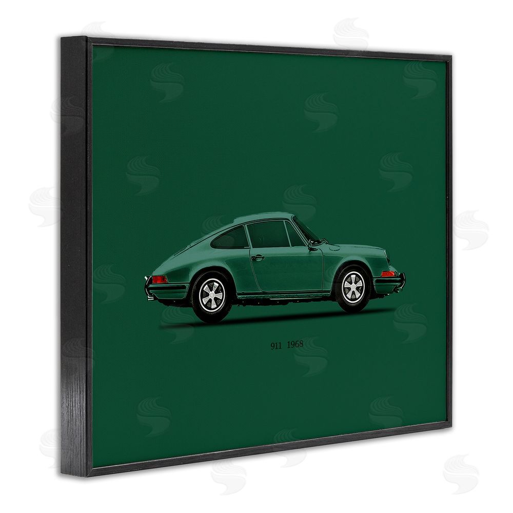 Mark Rogan Green Toned Classic Car Blacked Framed Giclee Wall Art Print