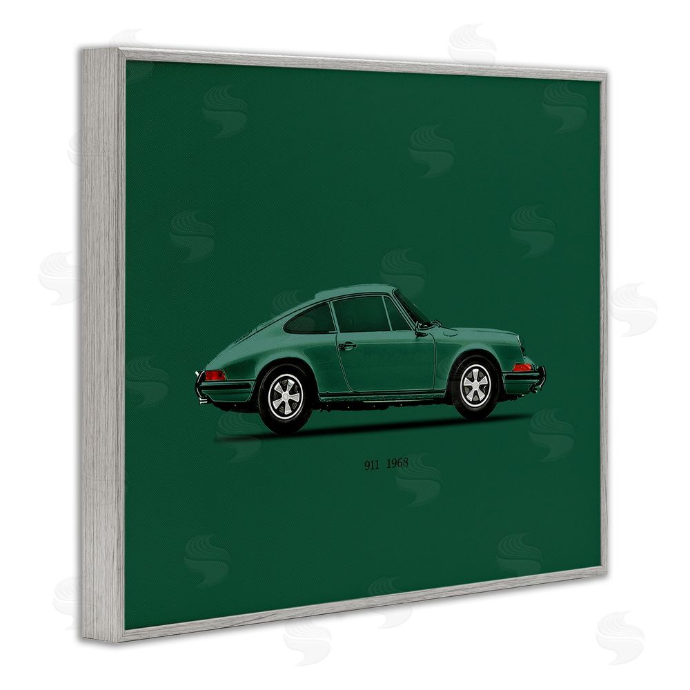 Mark Rogan Green Toned Classic Car Gray Framed Giclee Wall Art Print