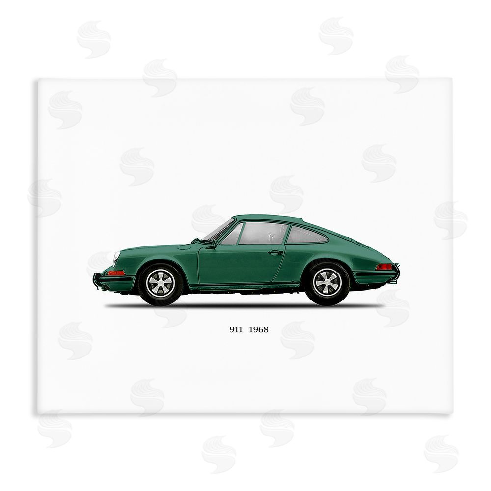 Mark Rogan Green Vintage Car Model Stretched Canvas Wall Art
