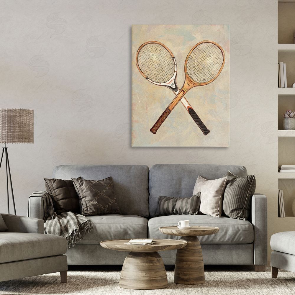 Ziwei Li Crossed Vintage Tennis Rackets
