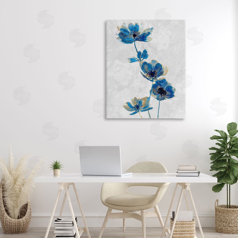 Ziwei Li Gilded Blue Anemone Blooms