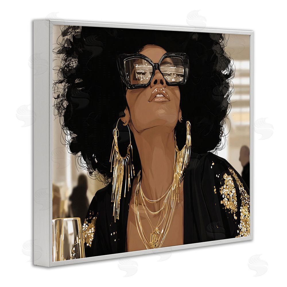 Franklyn Gregory Full Of Confidence Beautiful Woman White Framed Giclee Wall Art