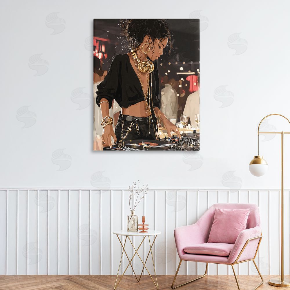 Franklyn Gregory Touches Of Gold DJ Stretched Canvas on Wall