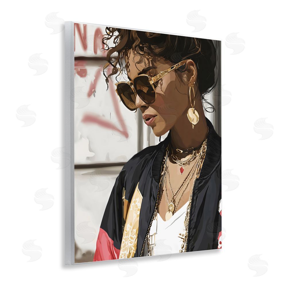 Franklyn Gregory Woman in Sunglasses With Jewelry Wall Plaque Printed Art