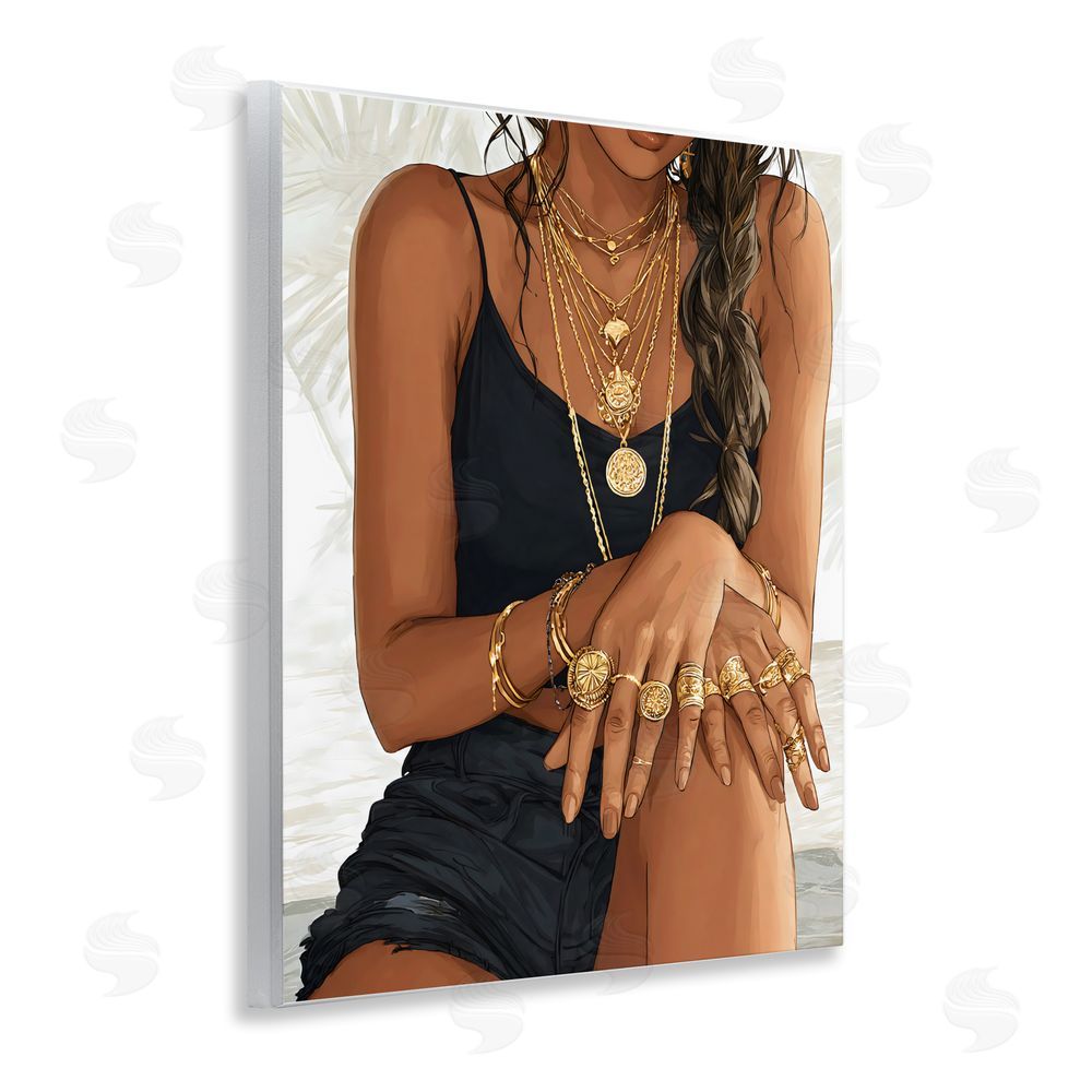 Franklyn Gregory All The Bling Adornments Wall Plaque Art Print with White Foil Wrap
