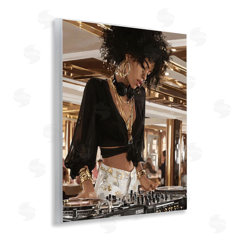 Franklyn Gregory Woman Of Music Live DJ Wall Plaque Printed Art