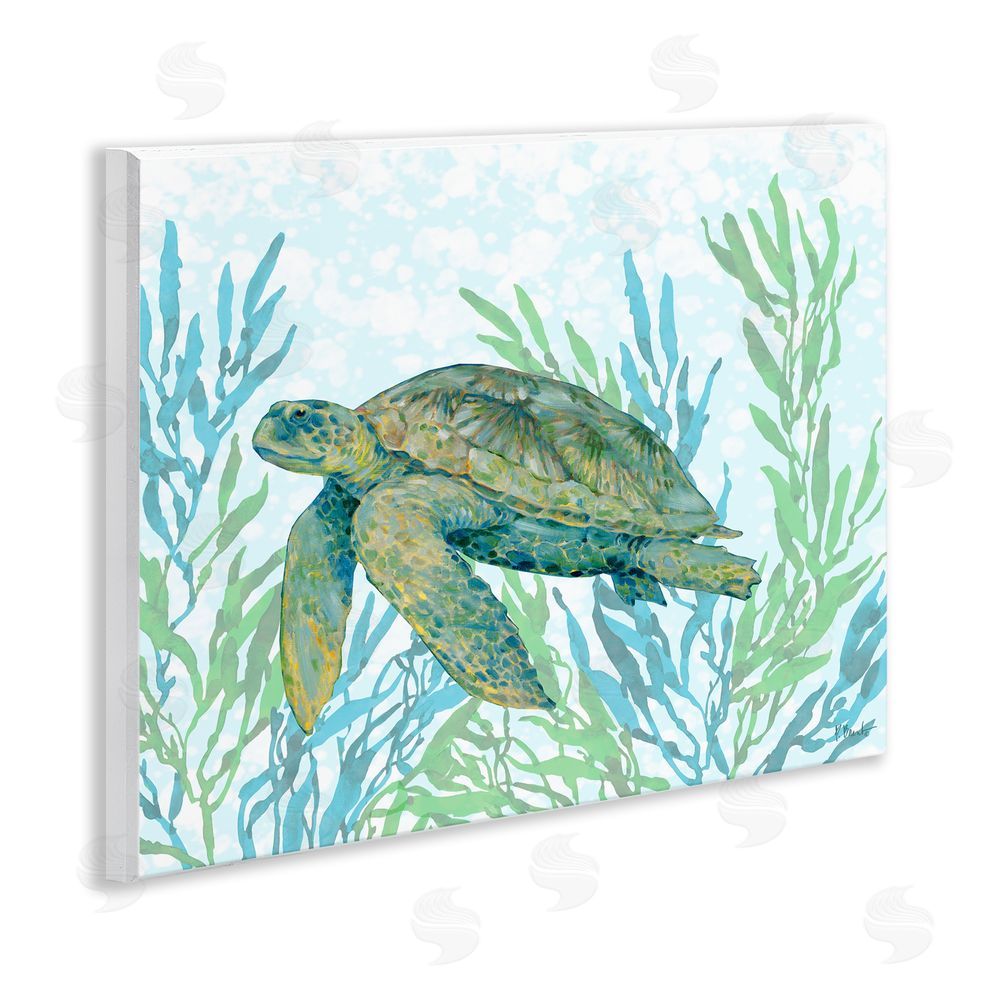 Paul Brent Tasman Turtle in Seagrass Wall Plaque Printed Art