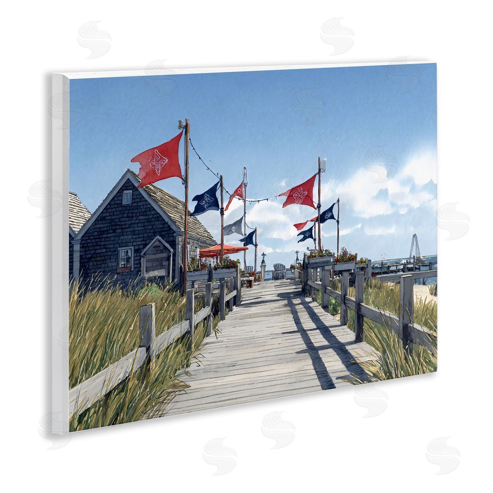 Franklyn Gregory Summer Boardwalk Stroll Wall Plaque Printed Art