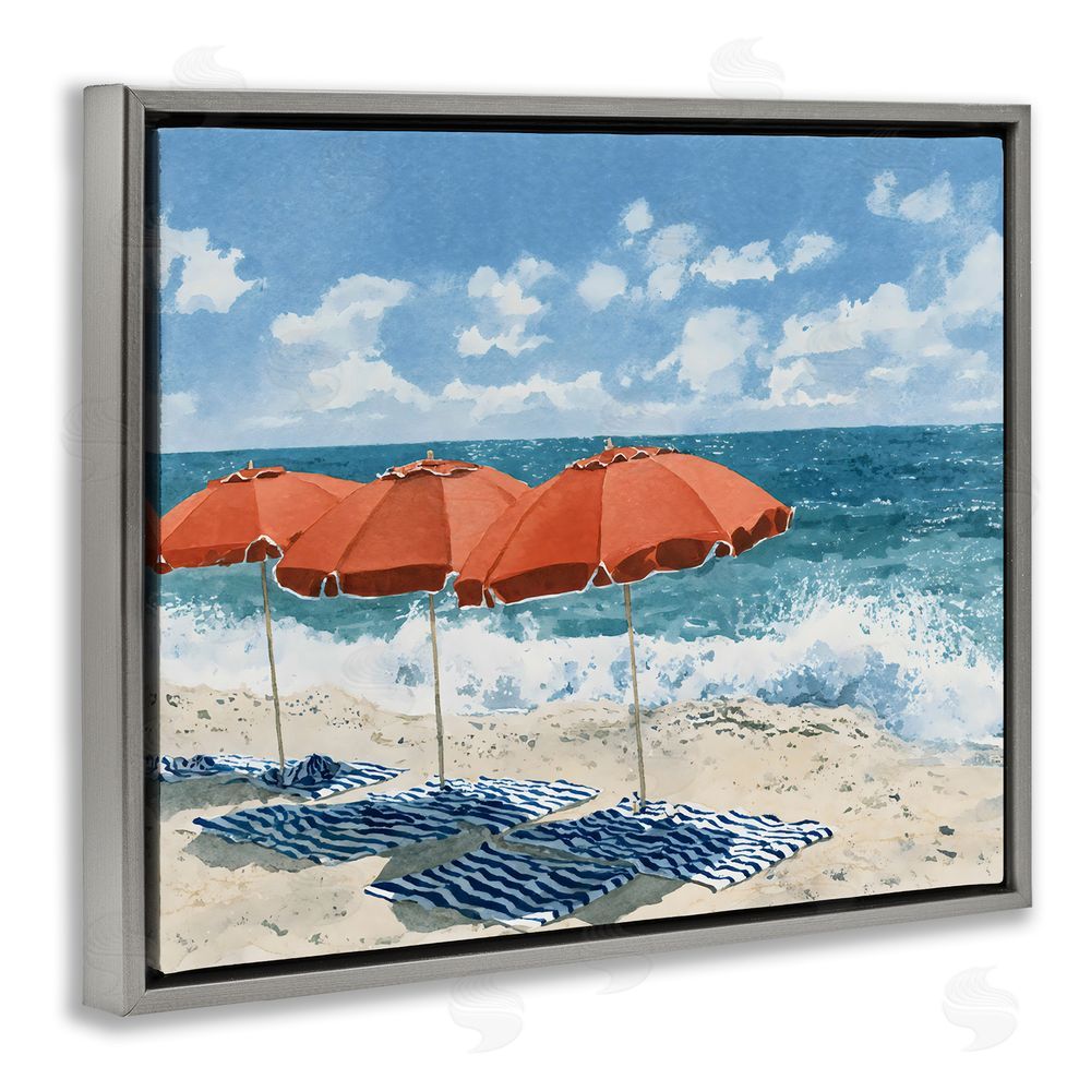 Franklyn Gregory Shade From The Sun Gray Floating Framed Canvas Wall Art Print