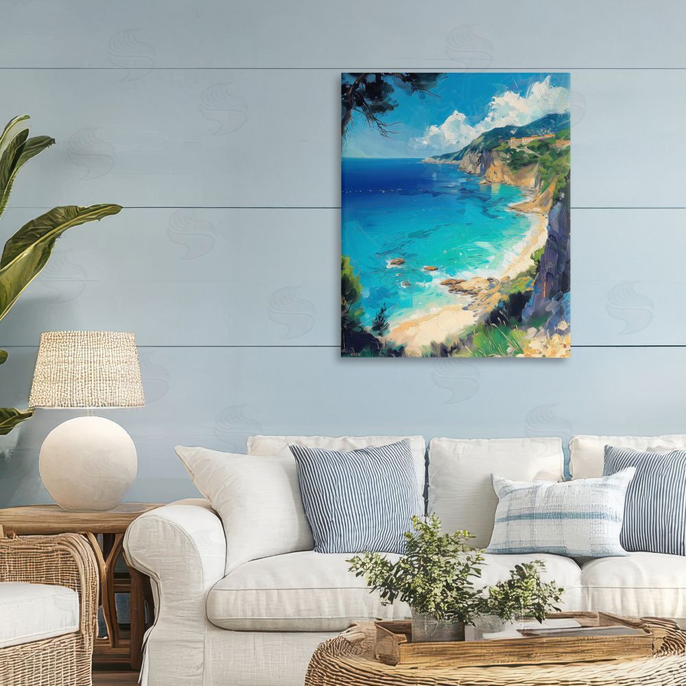 Creative Studio View of Ocean Retreat Stretched Canvas on Wall