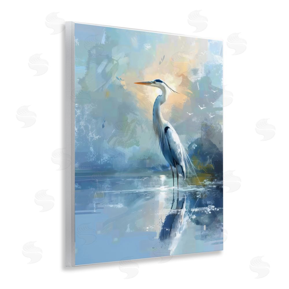 Creative Studio Tranquil Heron with Dawn Glow Wall Plaque Printed Art
