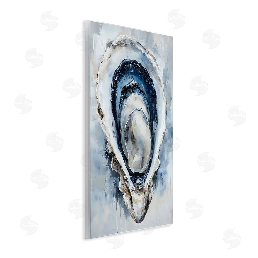 Creative Studio Blue Oyster Shell Interior Wall Plaque Art Print with White Foil Wrap