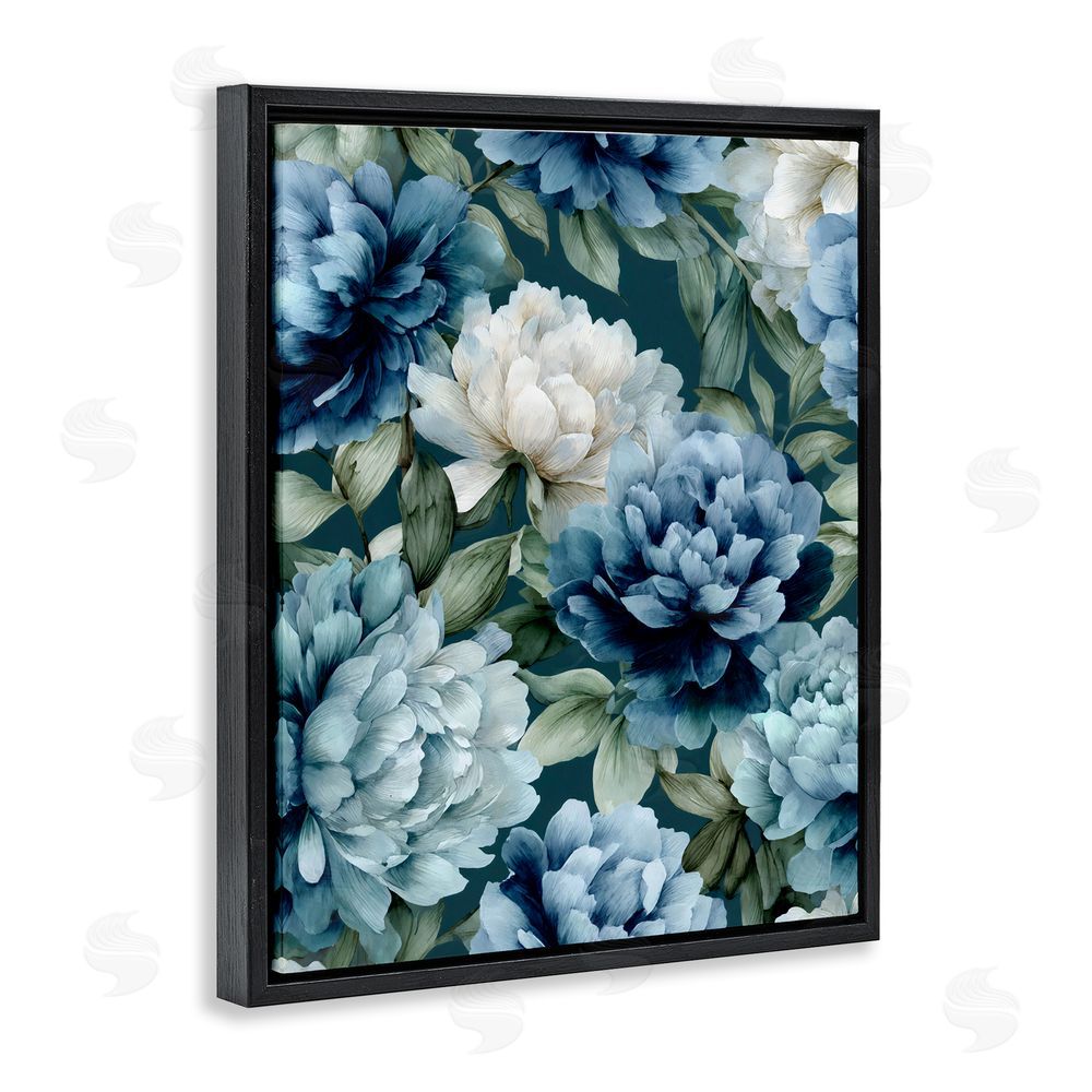 Franklyn Gregory Blooms On The Vine Black Floating Frame Stretched Canvas Wall Art Print