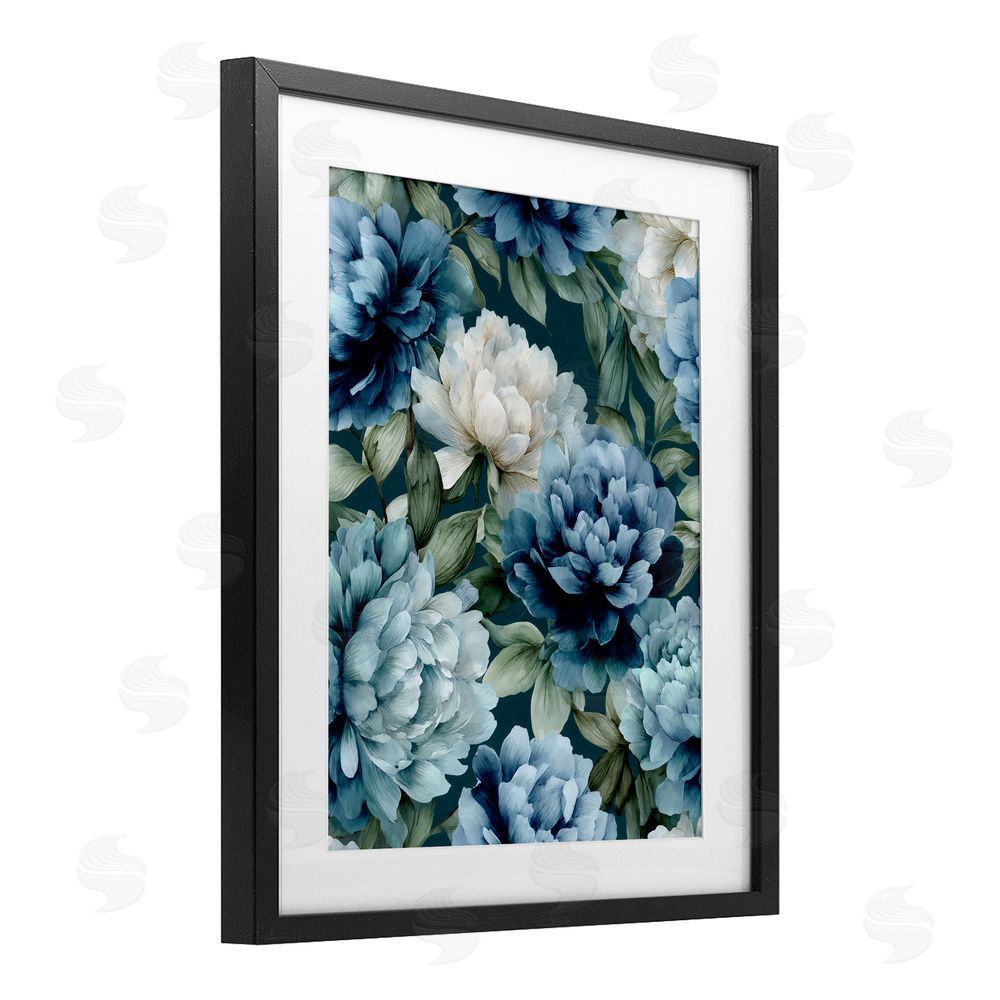 Franklyn Gregory Blooms On The Vine Black Framed Print Under Glass with Matting Wall Art