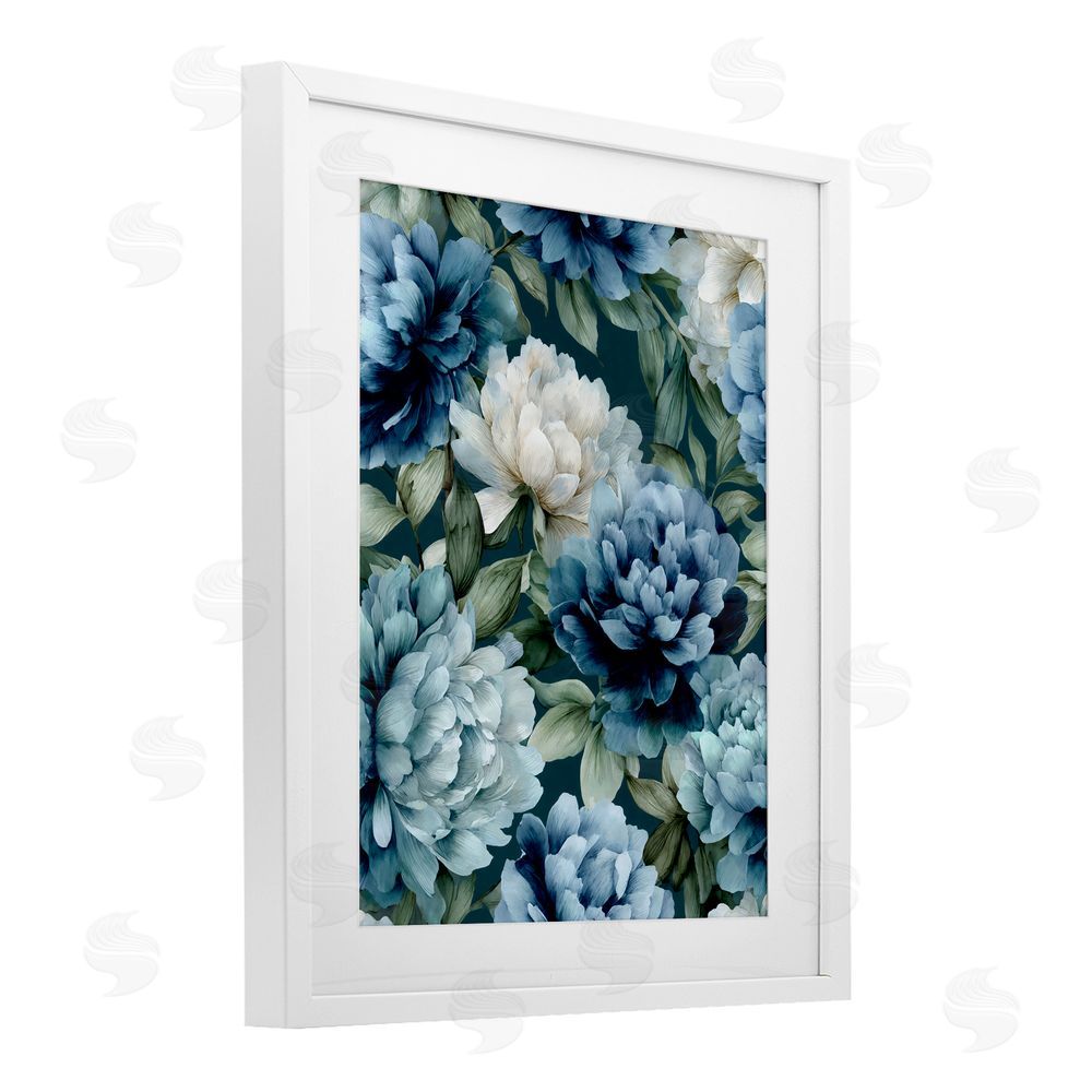 Franklyn Gregory Blooms On The Vine White Framed Print Under Glass with Matting Wall Art