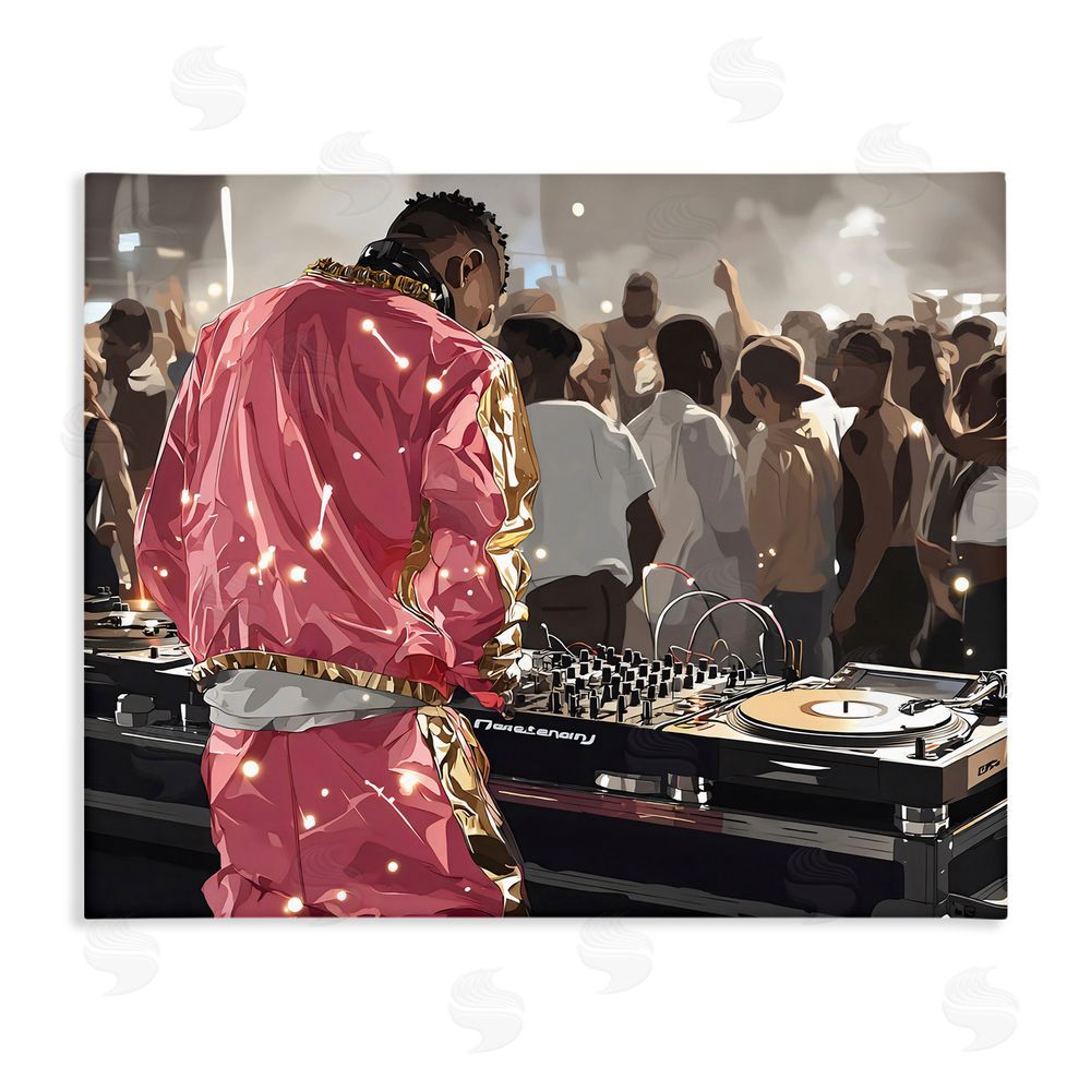 Franklyn Gregory DJ Performance At Nightclub Stretched Canvas Wall Art