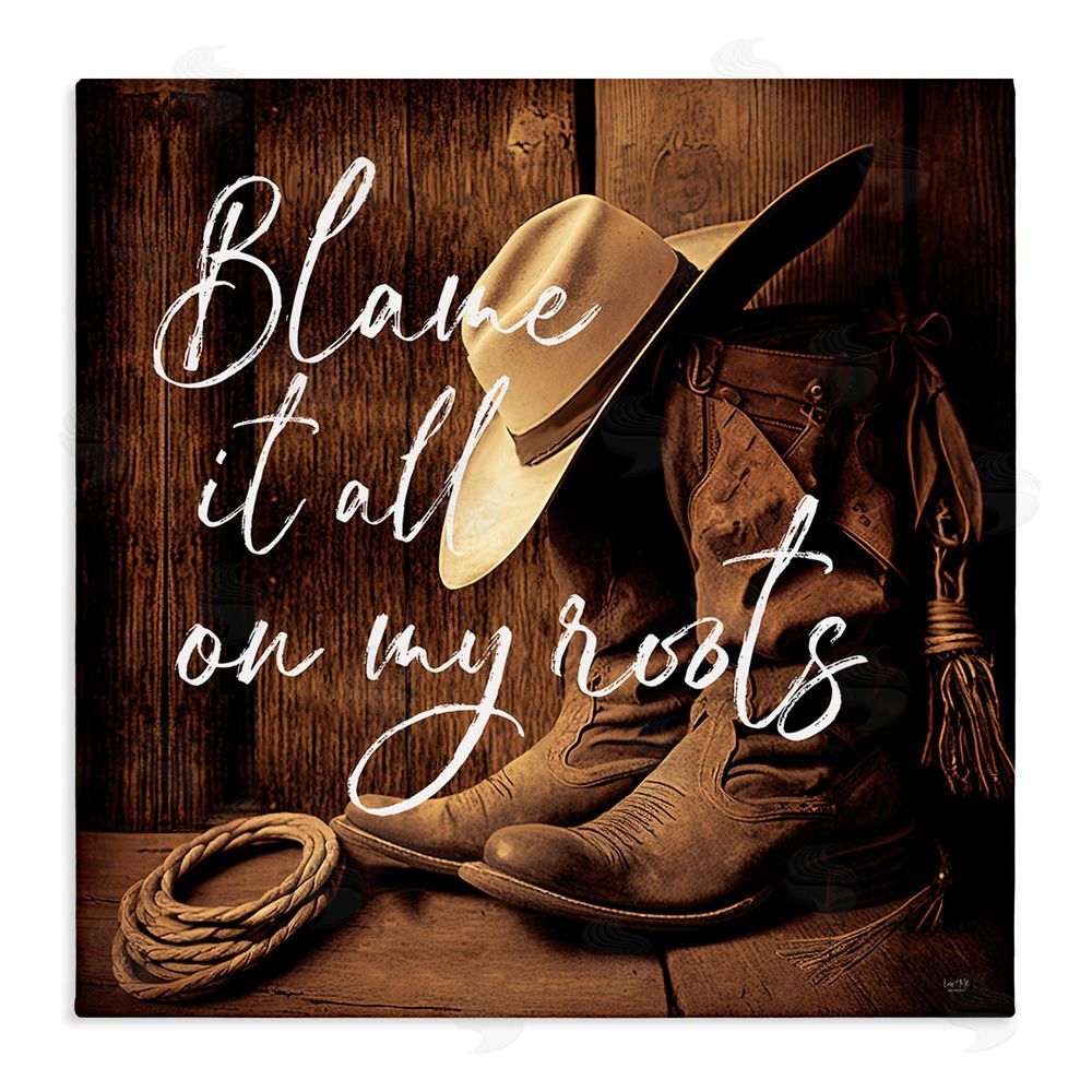 Lux + Me Designs Blame It On My Roots Stretched Canvas Wall Art Print