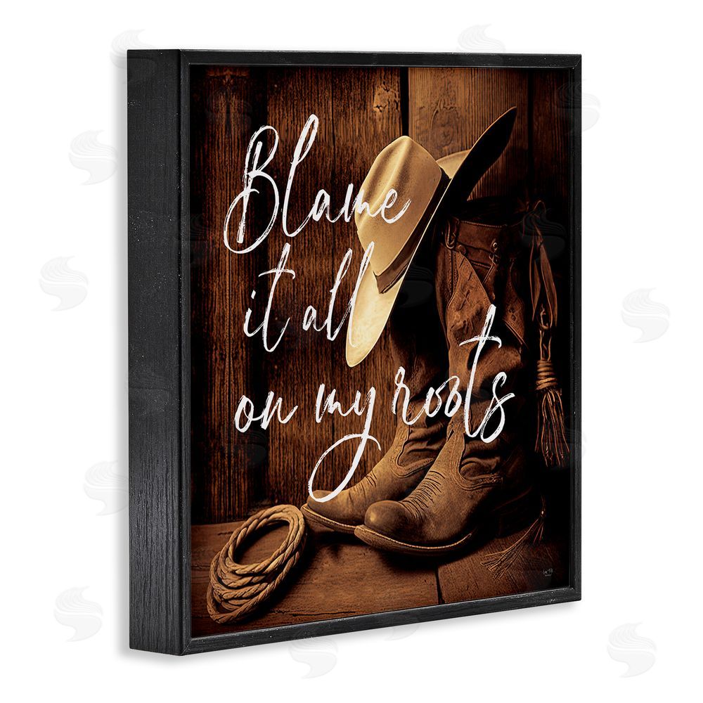 Lux + Me Designs Blame It On My Roots Black Framed Giclee Wall Art Print