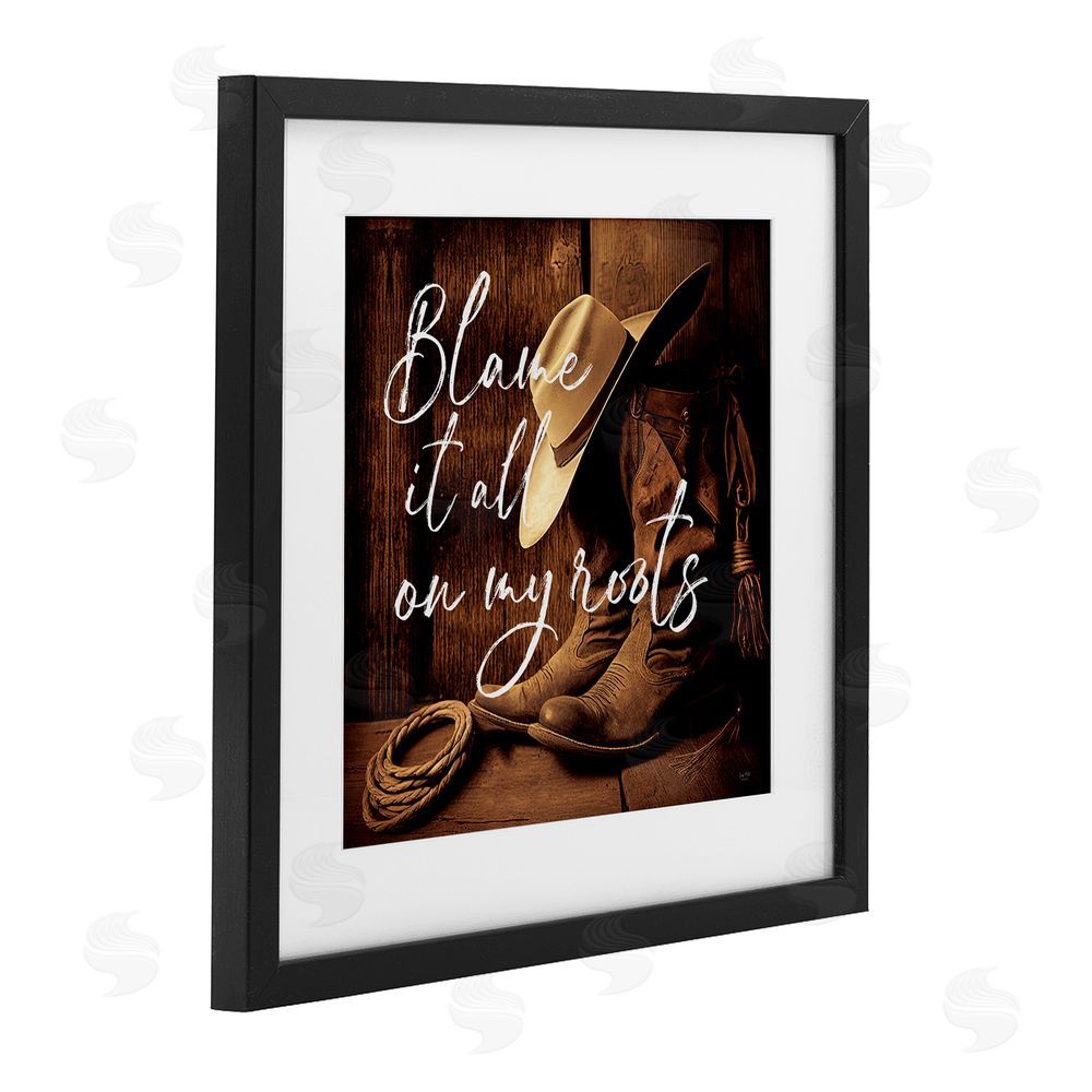 Lux + Me Designs Blame It On My Roots Black Framed Print Under Glass Wall Art