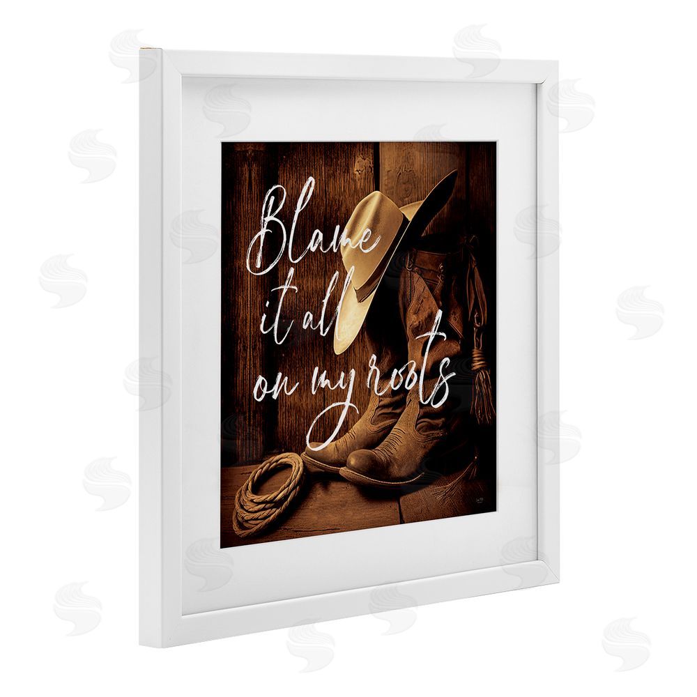 Lux + Me Designs Blame It On My Roots White Framed Print Under Glass Wall Art