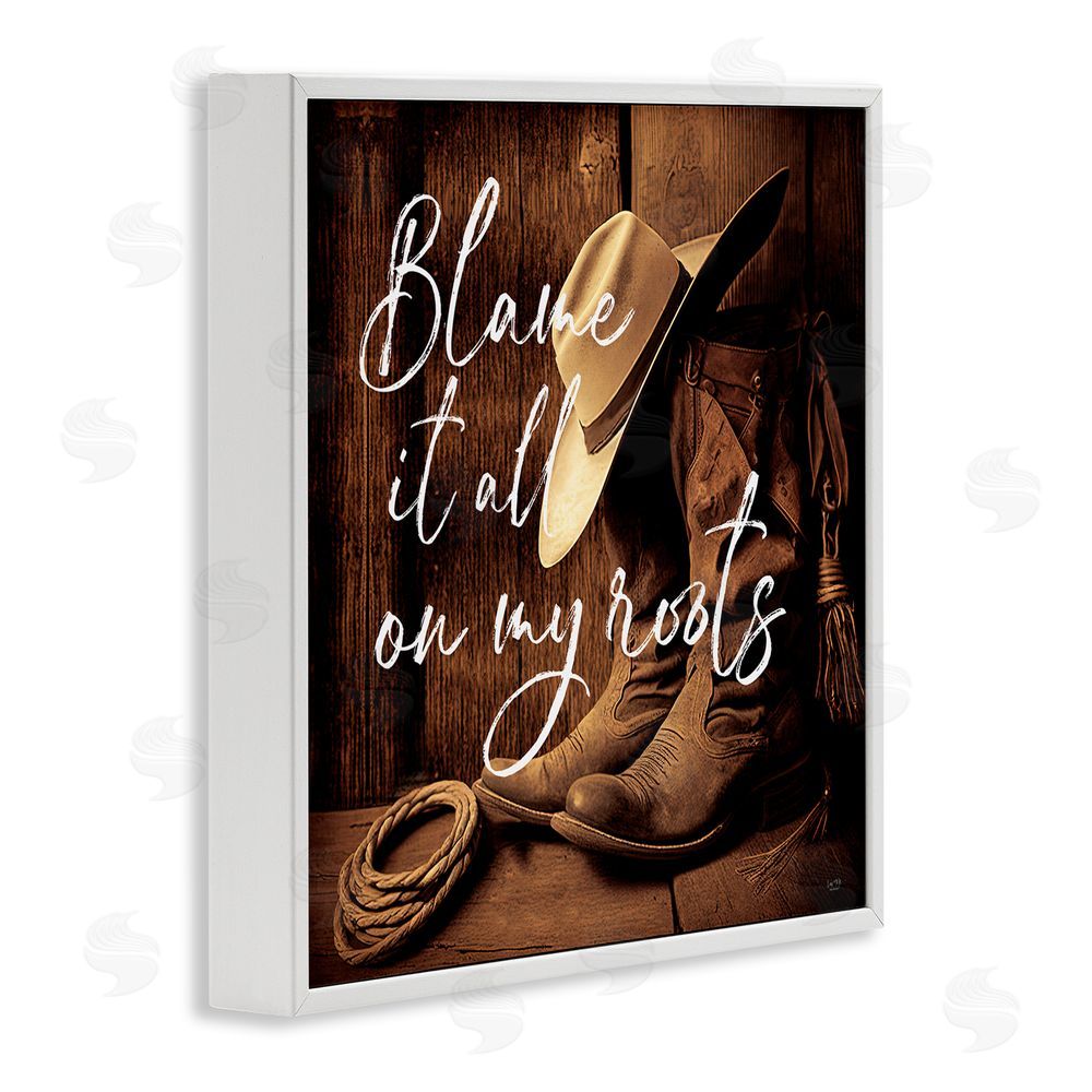Lux + Me Designs Blame It On My Roots White Framed Giclee Wall Art Print