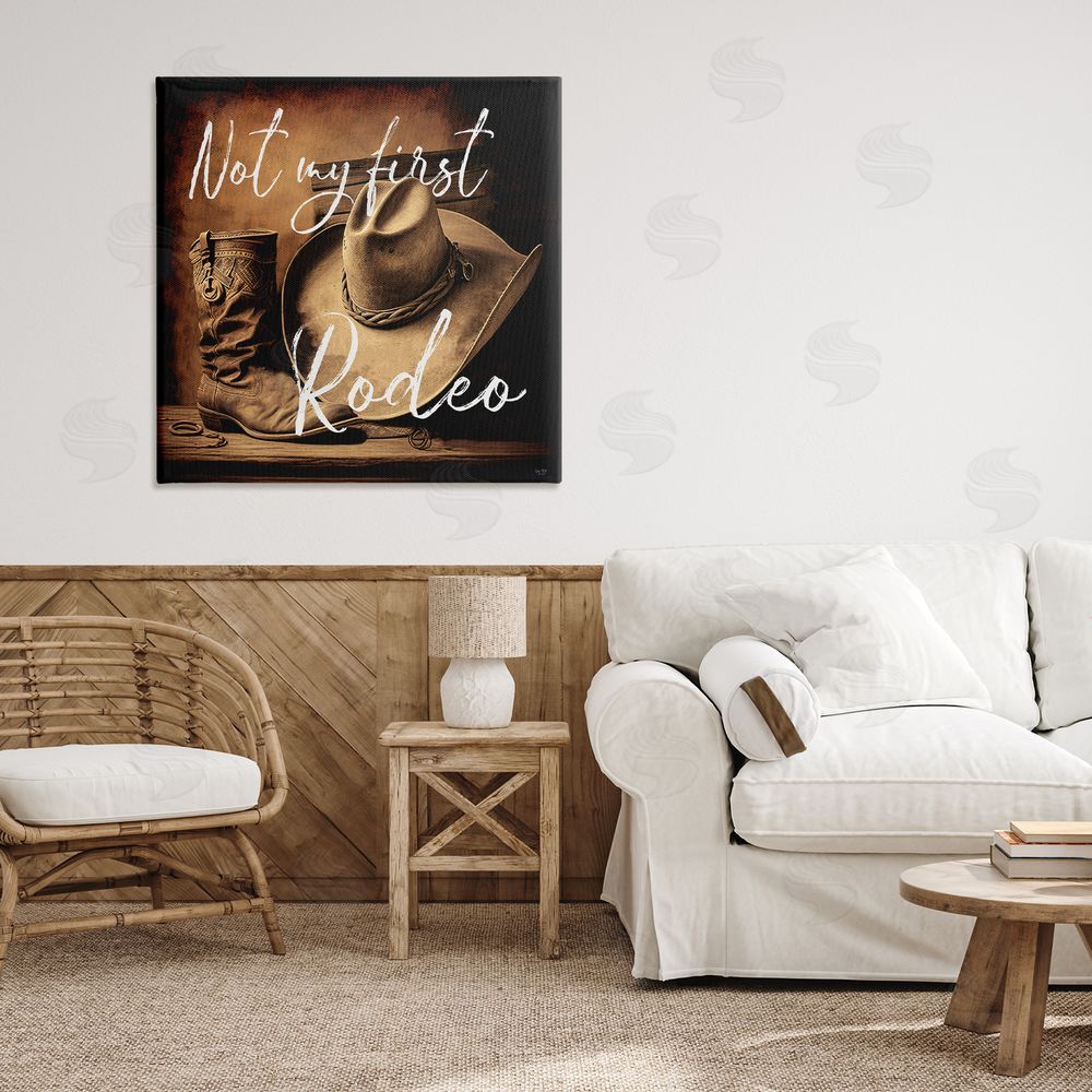 Lux + Me Designs Not My First Rodeo Stretched Canvas Wall Art in Room
