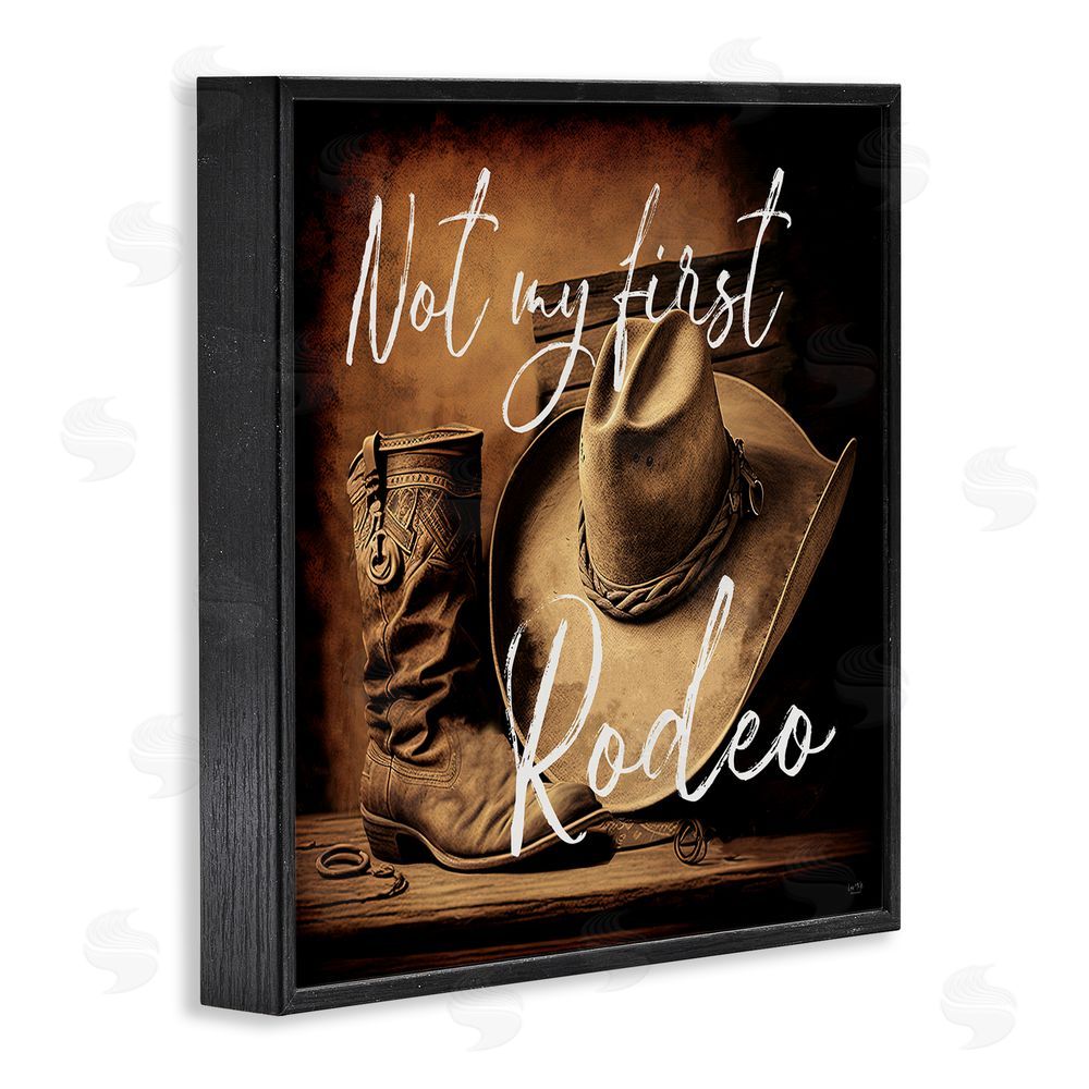 Lux + Me Designs Not My First Rodeo Black Framed Giclee Wall Art Print