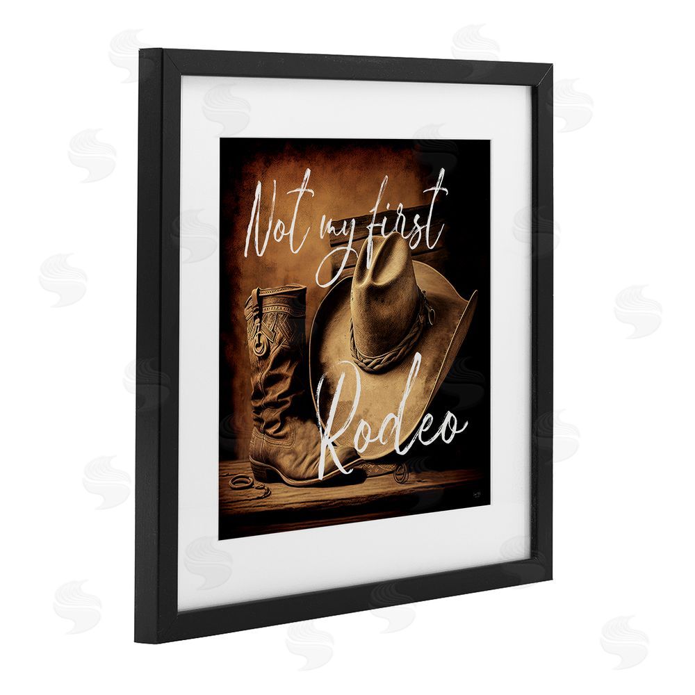Lux + Me Designs Not My First Rodeo Black Framed Print Under Glass Wall Art