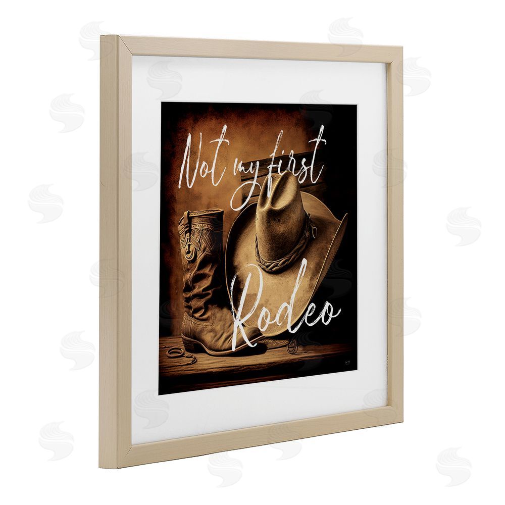 Lux + Me Designs Not My First Rodeo Brown Framed Print Under Glass Wall Art