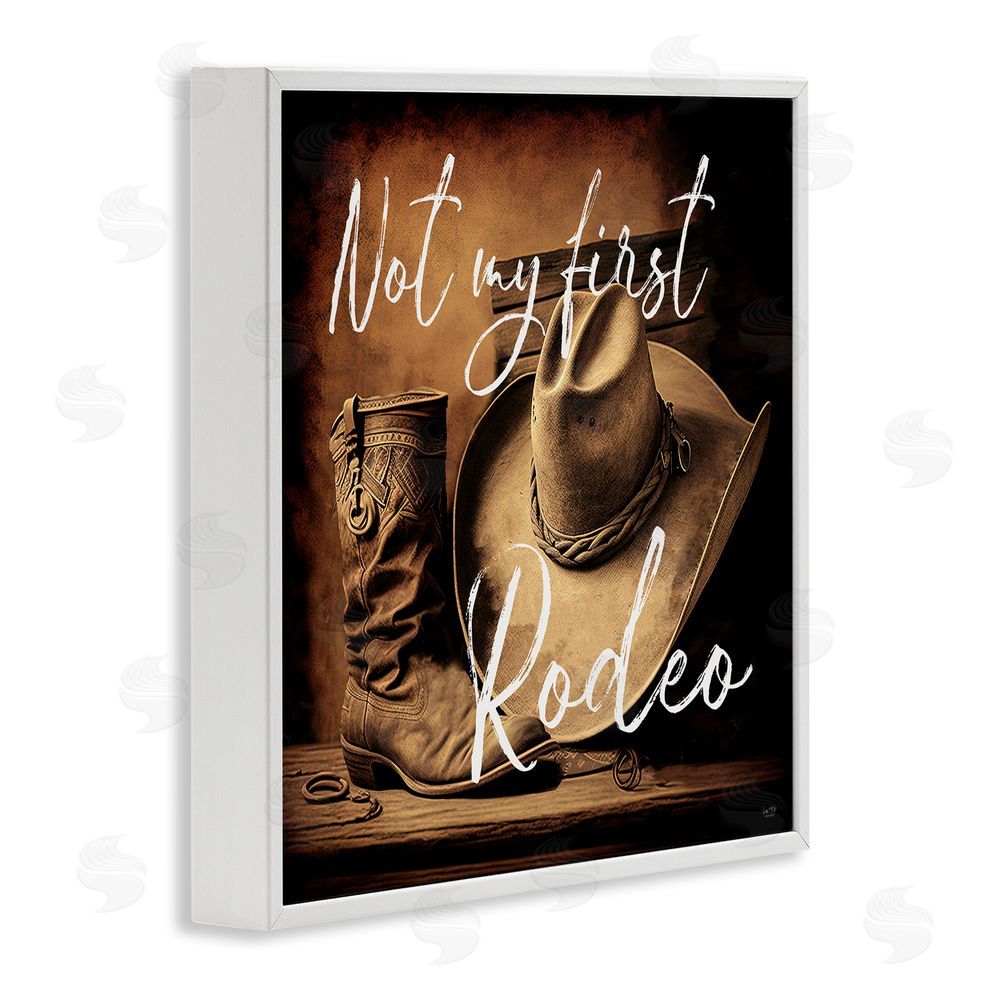 Lux + Me Designs Not My First Rodeo White Framed Giclee Wall Art Print