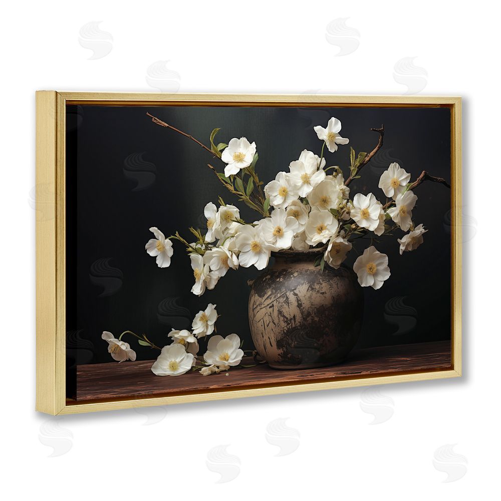 Heidi Kuntz Unspoken Grace Still Life Gold Floating Frame Canvas Wall Art Print