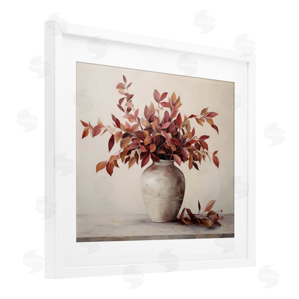Heidi Kuntz Harvest's Hush Bouquet White Framed Print Under Glass Wall Art