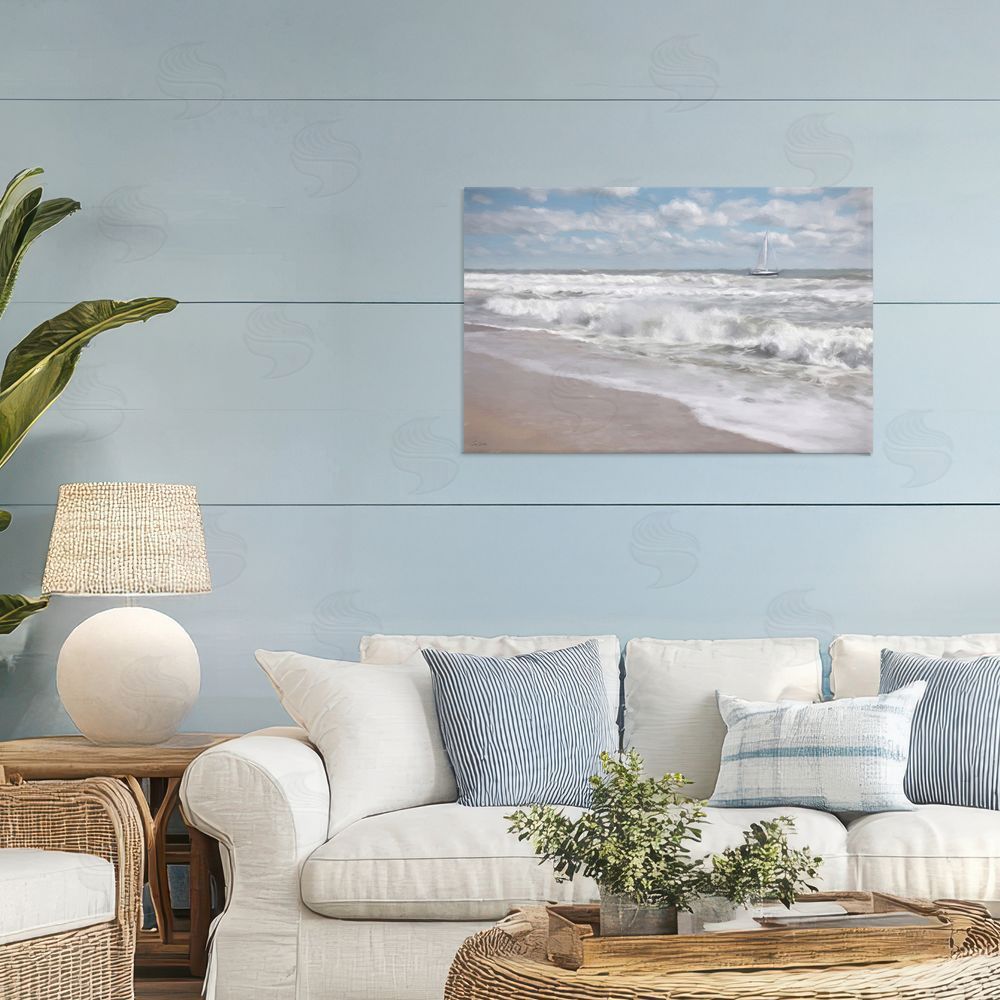 Lori Deiter Windswept Shores & Sails Stretched Canvas Wall Art in Room