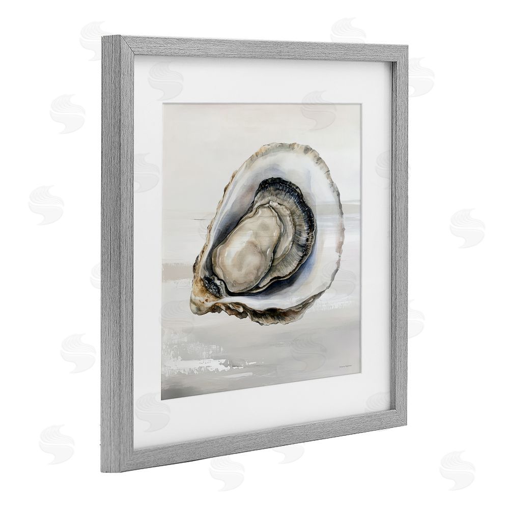 Svetlana Aleynikova Lonely Oyster Shell Gray Framed Print Under Glass Wall Art
