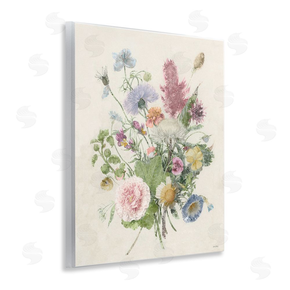 Amber Sterling Botanical Gathering Cluster Wooden Wall Plaque Art Print