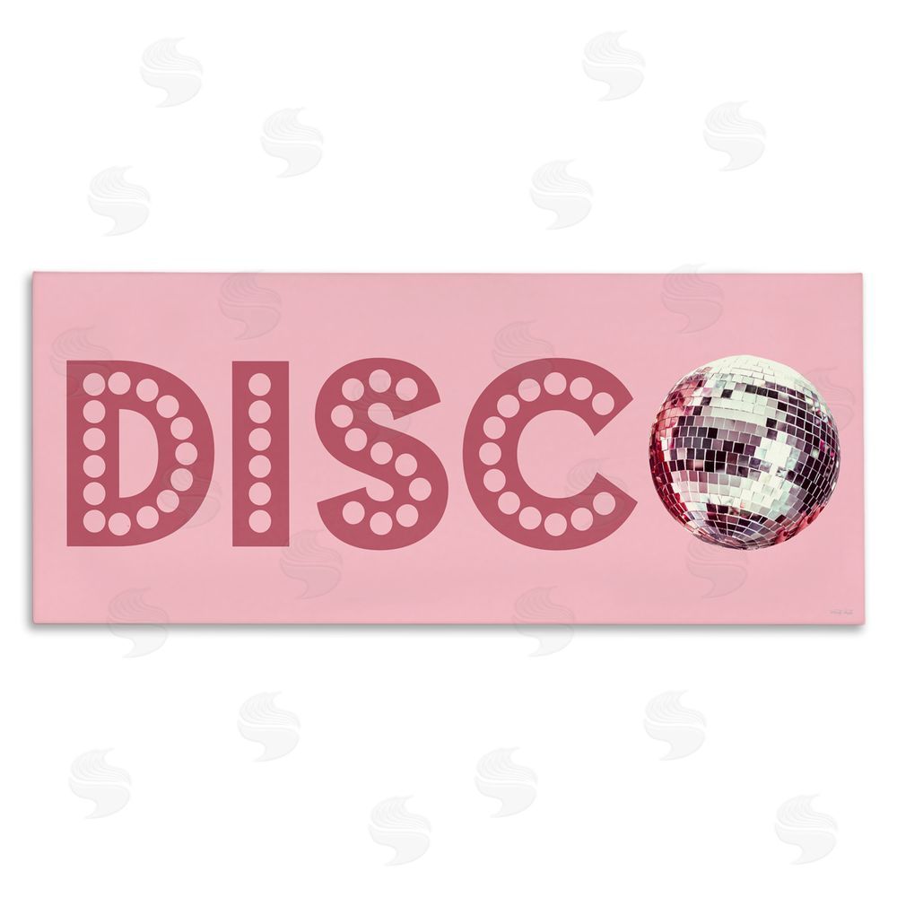 Cindy Jacobs Dotted Disco Sign Stretched Canvas Wall Art Print