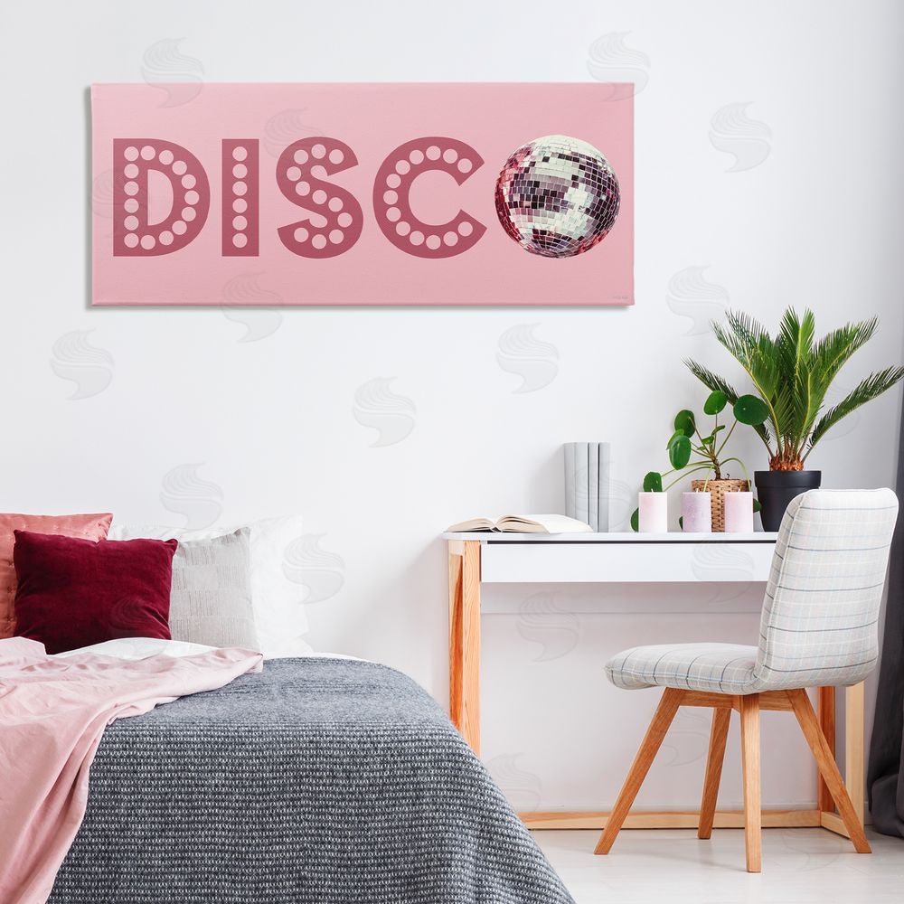 Cindy Jacobs Dotted Disco Sign Stretched Canvas Wall Art in Room